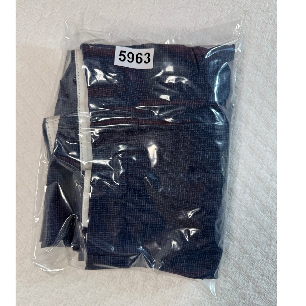 Brooks Brothers Mens 40x32 Regent Fit Blue Micro Check Lambswool Dress Pants - Picture 7 of 7